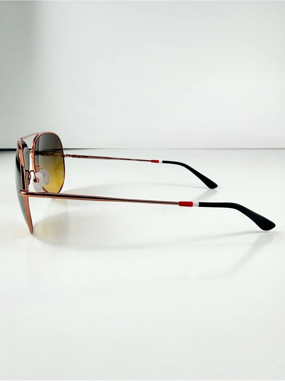 NWT Orlebar Brown x Linda Farrow Aviator Sunglasses OB10 C8 Rose Gold Full Set
